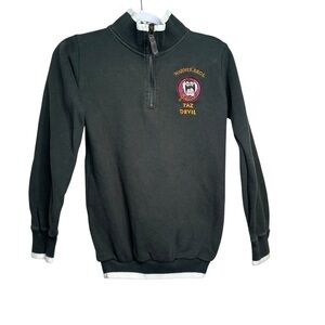 Tasmanian Devil Sweater pullover Green Taz Devil Logo Warner Bros Youth M